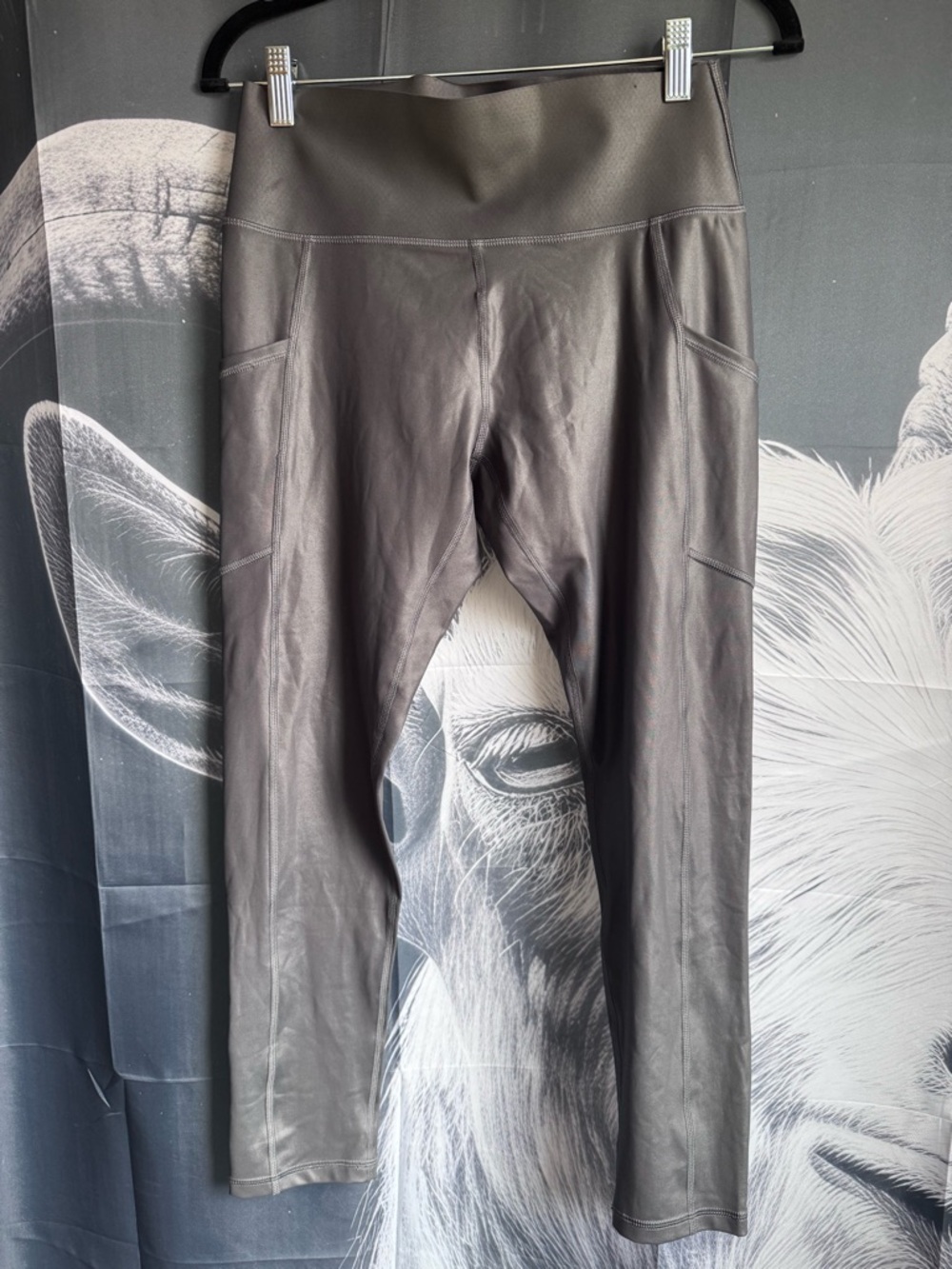 Interval/ Athletica  leggings Grey with shine -Pockets